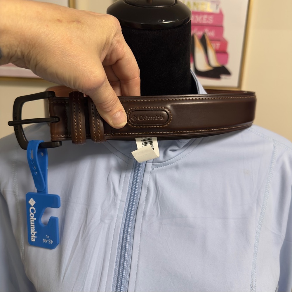 Columbia Men's Brown Leather Belt